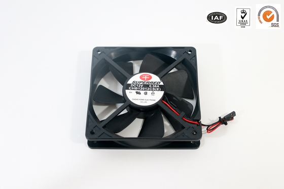 Matériel en plastique du ventilateur 80x80x25mm PBT de C.C de fil de connexion AWG26