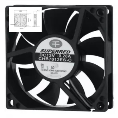Ventilateur de refroidissement de serveur en plastique PBT 94V0 avec roulement à manches
