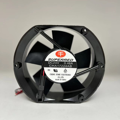 Ventilateur de C.C rond de 50mm à faible bruit avec le fil de connexion AWG26 + rouge - UL standard 1007 de noir