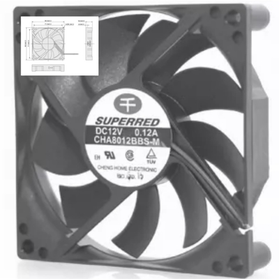 ventilateur de C.C 80x80x16 avec la solution de refroidissement de sortie de signal pour des applications industrielles