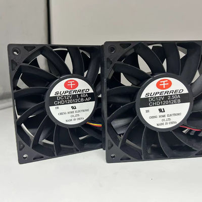 Circulation d'air noire du ventilateur 45 CFM de fan d'ordinateur de C.C de 2.4W 120x120x38mm