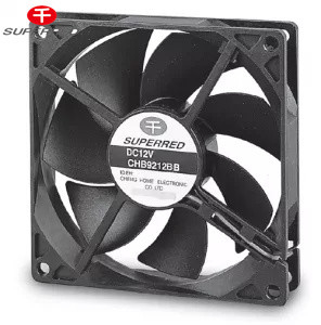 Ventilateur de refroidissement en courant continu noir 92x92x20 1700-3600 RPM Pour réfrigérateur